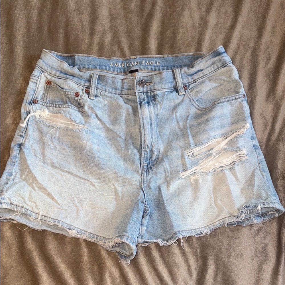 American Eagle Outfitters Women's Light Blue Denim Shorts